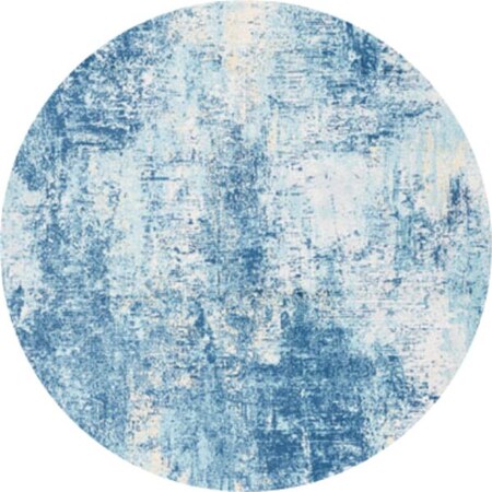 Safavieh 6 ft. 7 in. x 6 ft. 7 in. Jasper Power Loomed Round Rug; Aqua & Ivory JSP118J-7R